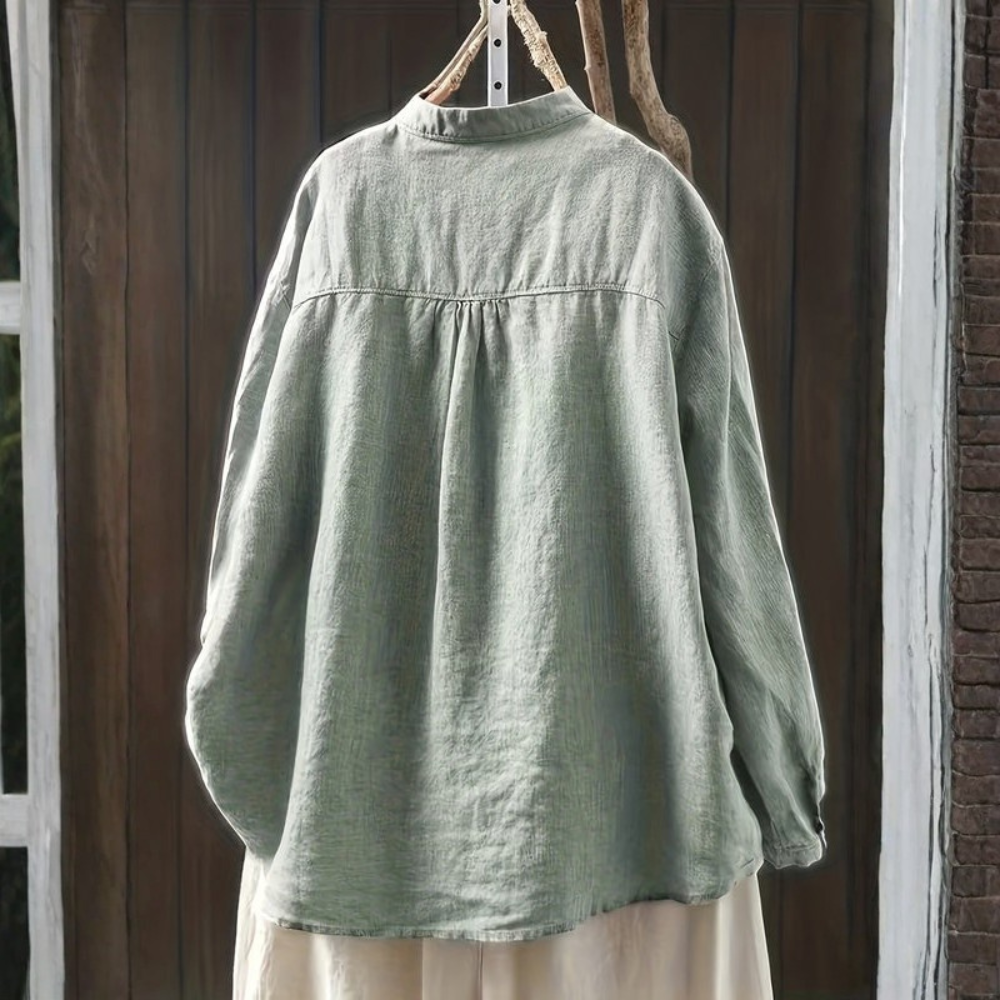 Women’s Vintage Button Front Casual Blouse