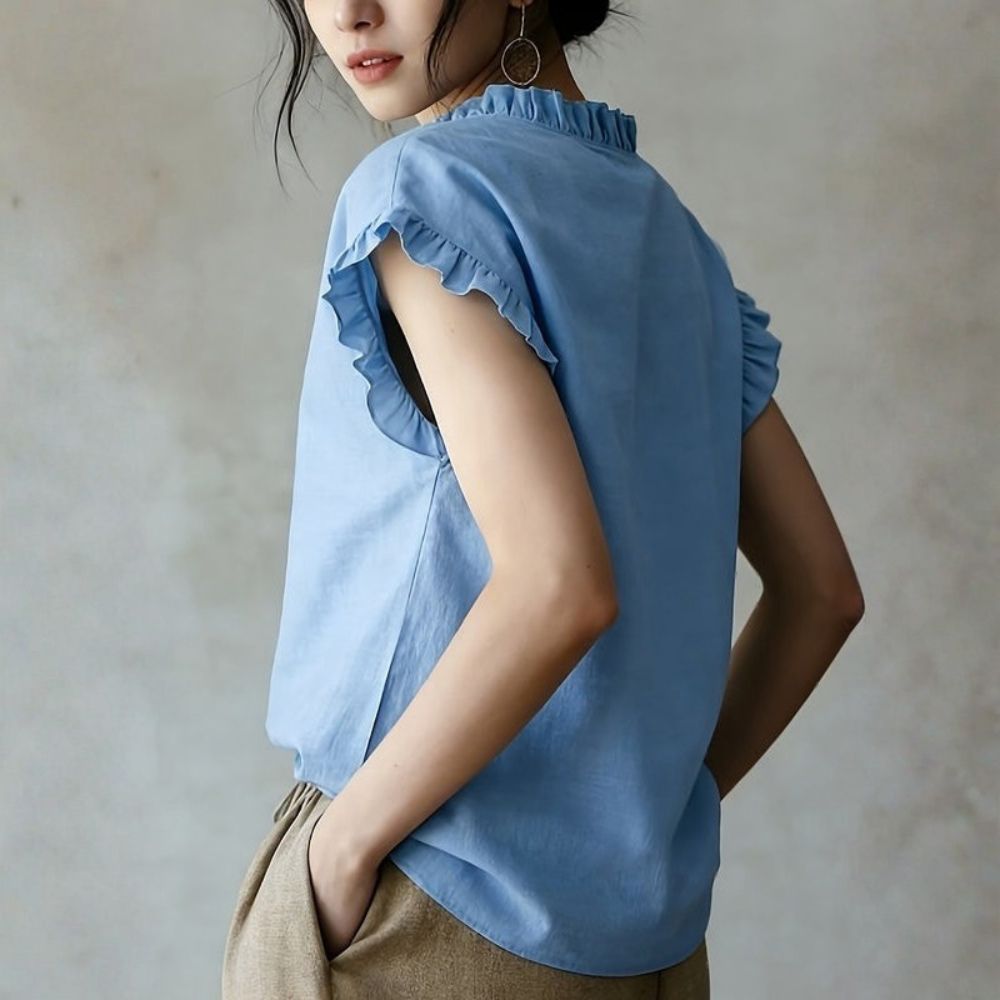 | Women’s Vintage Vacation Style Sleeve Blouse