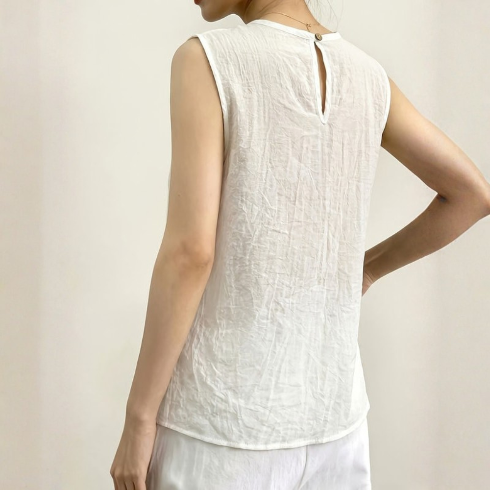 Natalie | Women’s Sleeveless Asymmetric Casual Blouse