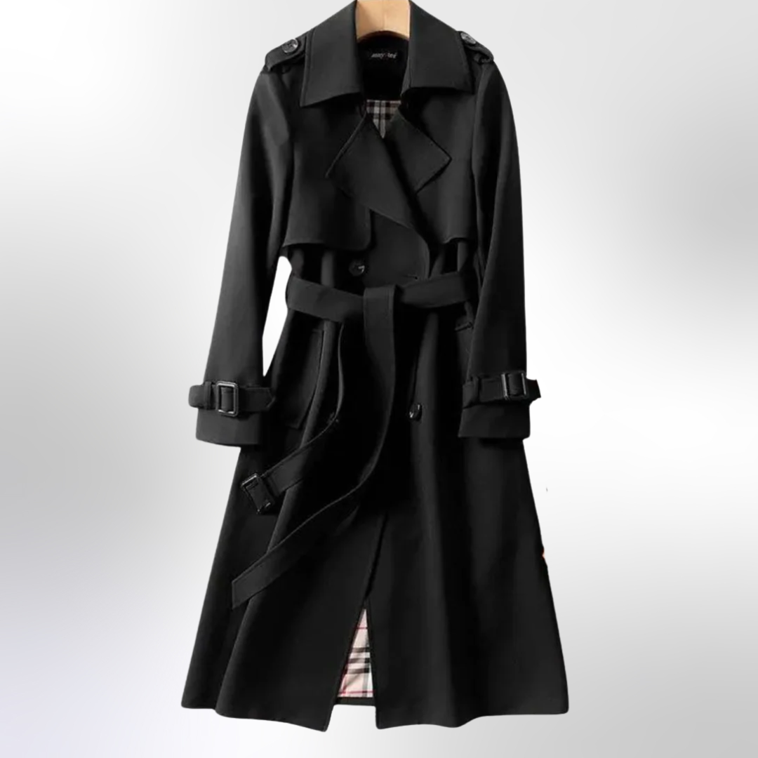 | Classic Cotton Trench Coat with Timeless Tailored Fit