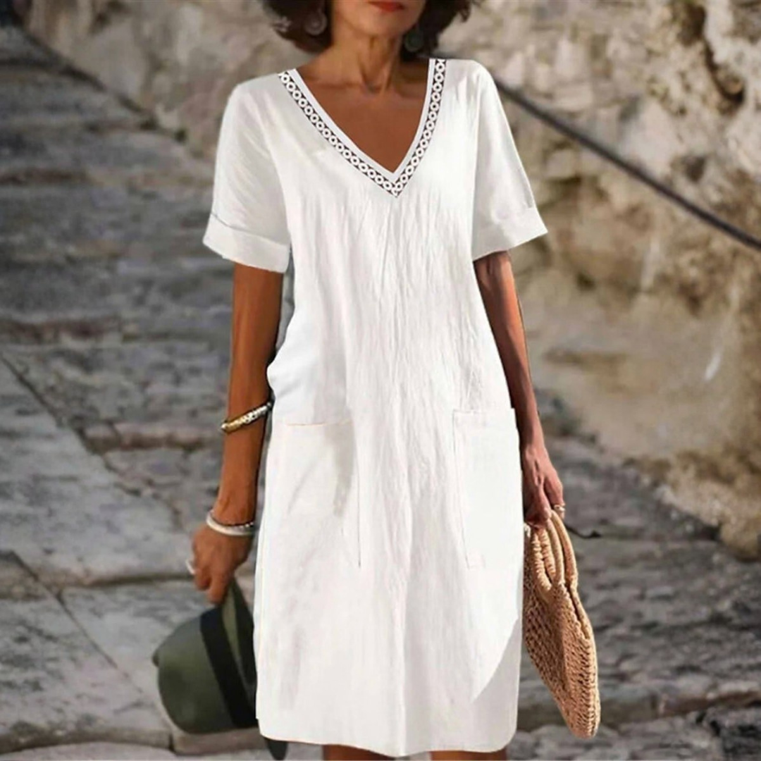 Women’s Summer V Neck Straight Dress