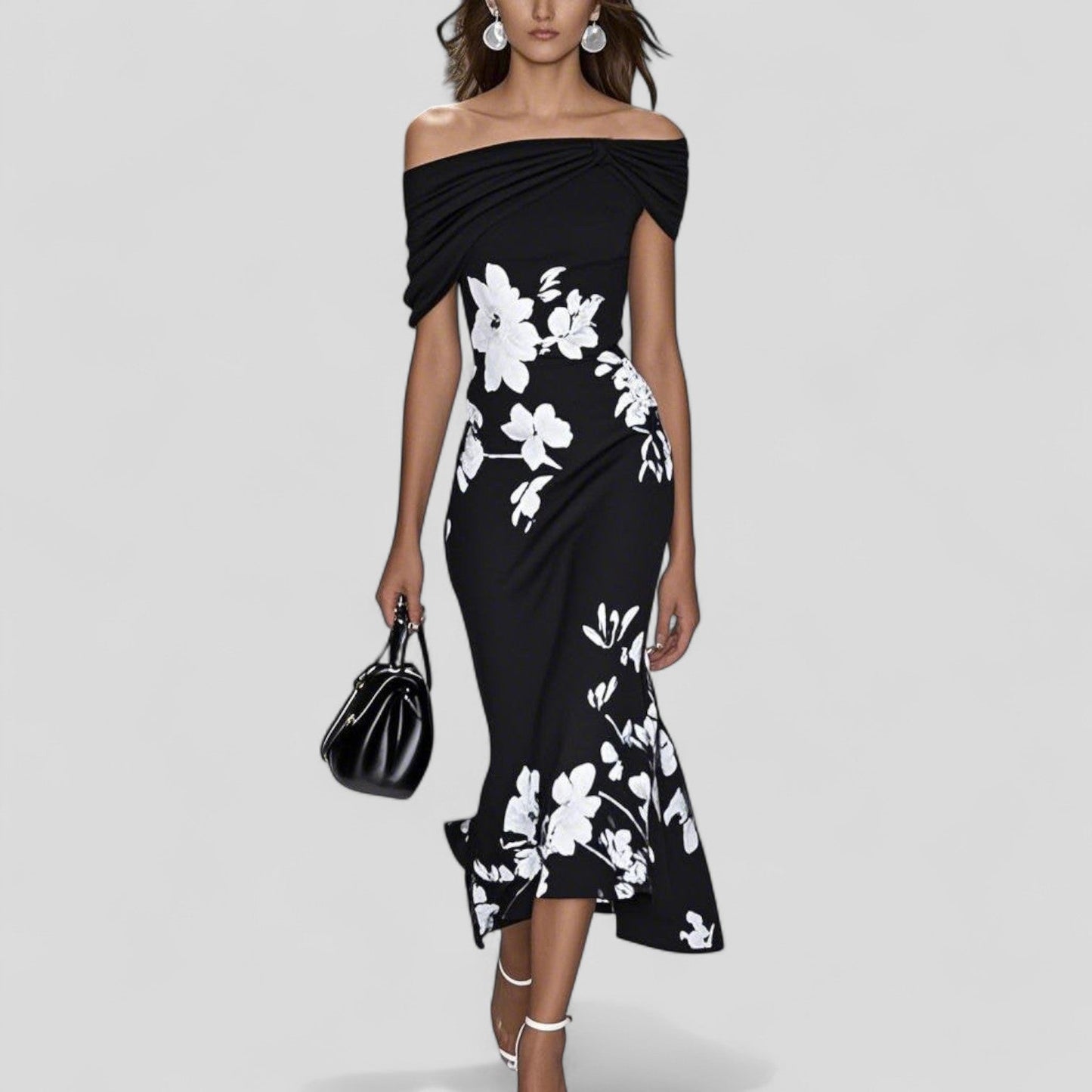 Elegant Statement Midi Dress