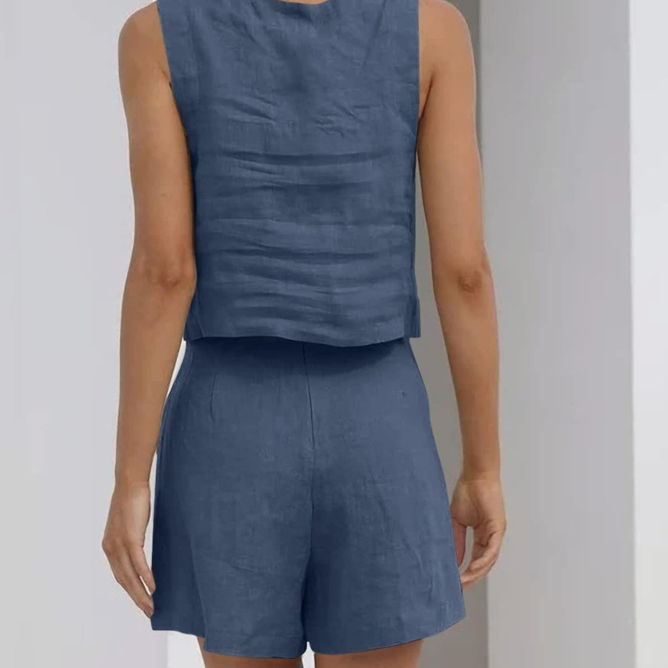 Women’s Casual Sleeveless Top and Shorts Summer Set