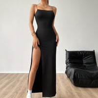 Refined Maxi Dress with Slim Straps