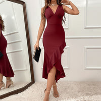 Refined High Slit Bodycon Dress