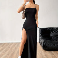 Refined Maxi Dress with Slim Straps
