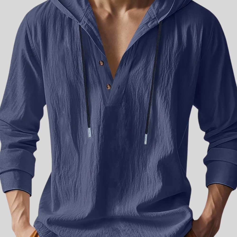 Martin | Men’s Hooded Long Sleeve Casual Shirt