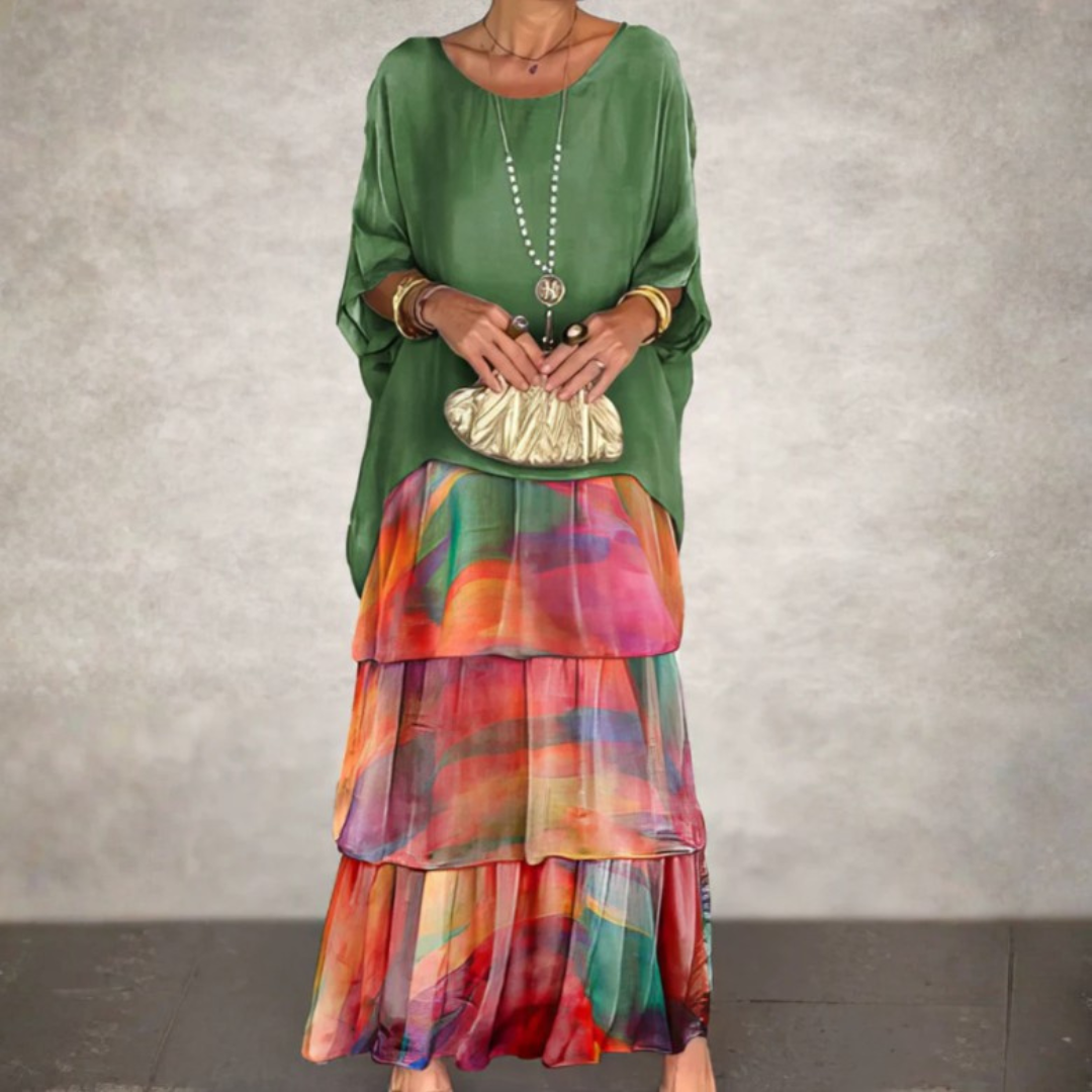 Modern Flowing Maxi Dress