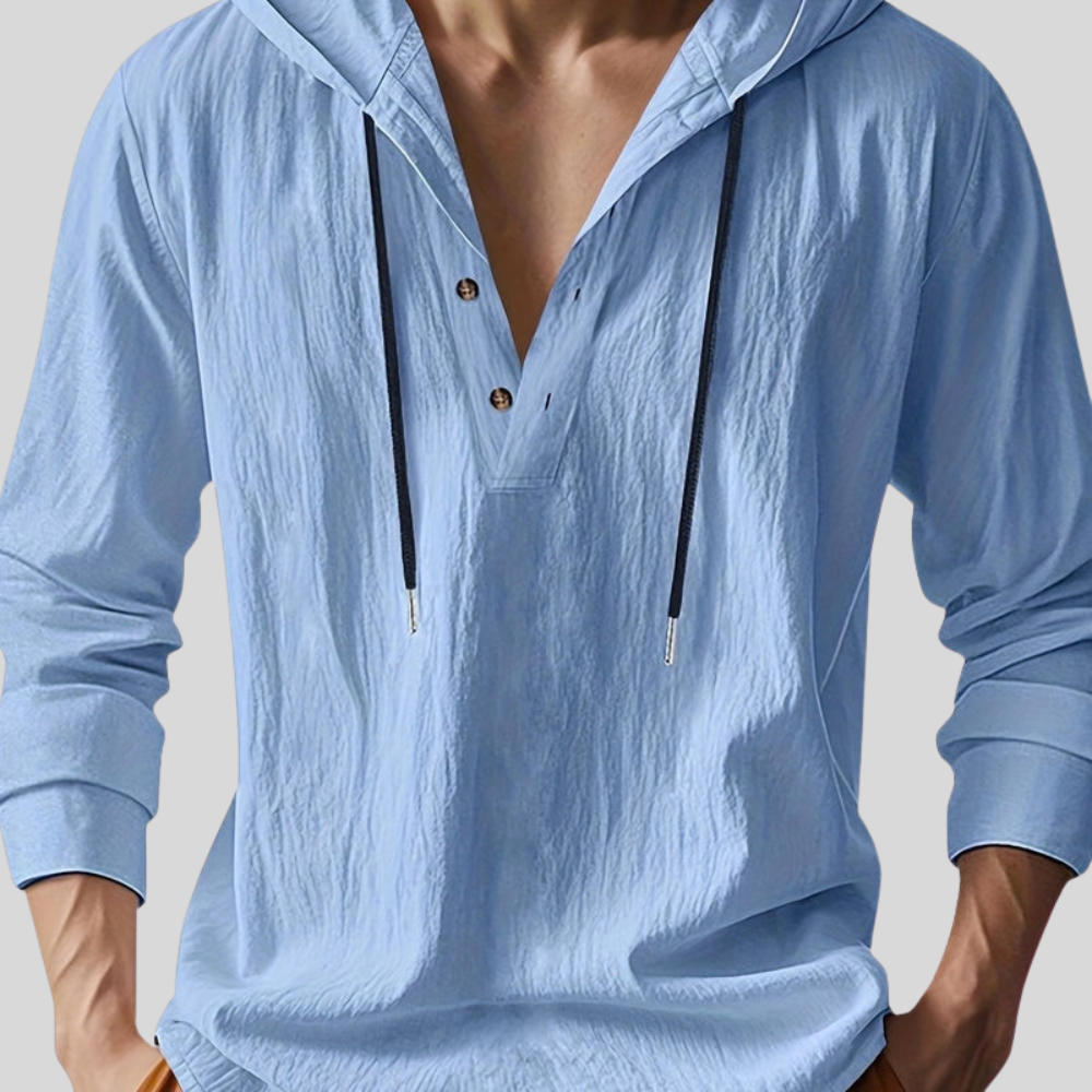 Martin | Men’s Hooded Long Sleeve Casual Shirt