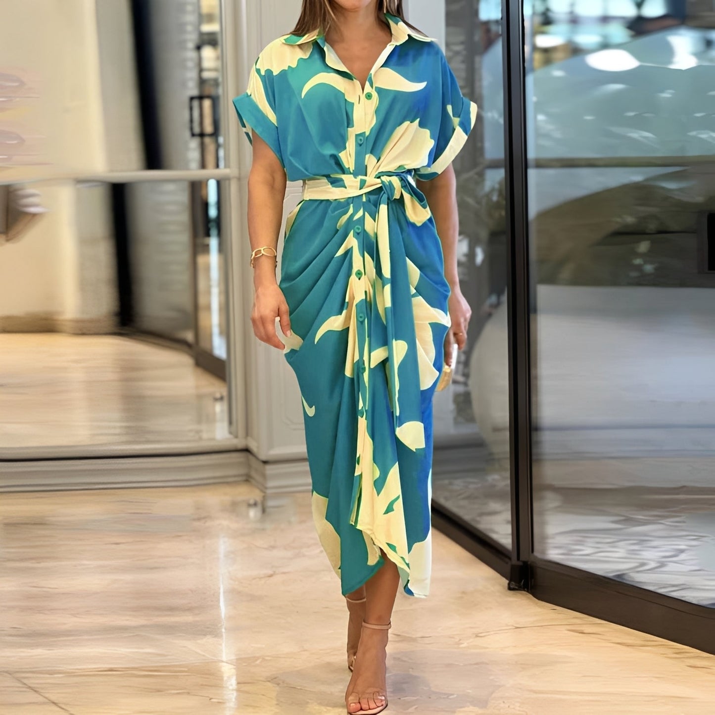 Women’s Relaxed Button Front Dress