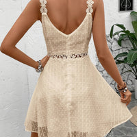 Embroidered Strapless Floral Dress with Long Sleeves