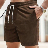 TerraTribe | Men’s Relaxed Fit Earth-Tone Cotton Drawstring Shorts