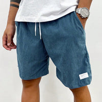 TerraTribe | Men’s Relaxed Fit Earth-Tone Cotton Drawstring Shorts