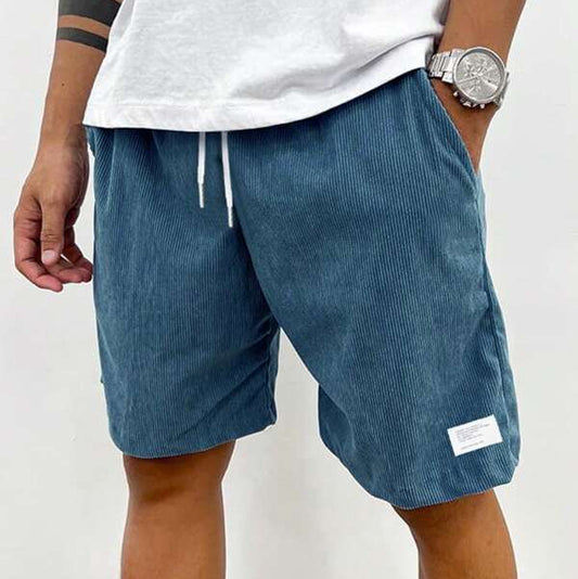 TerraTribe | Men’s Relaxed Fit Earth-Tone Cotton Drawstring Shorts