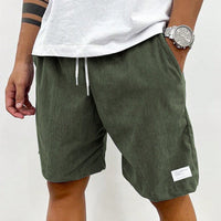 TerraTribe | Men’s Relaxed Fit Earth-Tone Cotton Drawstring Shorts