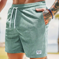 TerraTribe | Men’s Relaxed Fit Earth-Tone Cotton Drawstring Shorts