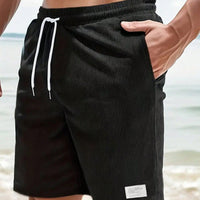 TerraTribe | Men’s Relaxed Fit Earth-Tone Cotton Drawstring Shorts