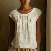 | Women’s Elegant Vintage Lace Collar Blouse