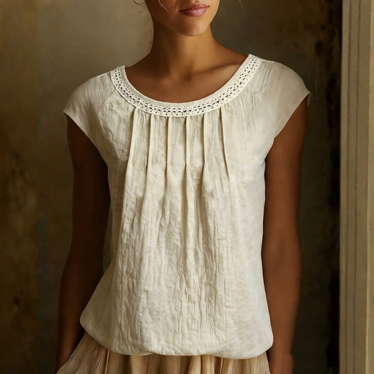 Claire | Women’s Elegant Vintage Lace Collar Blouse