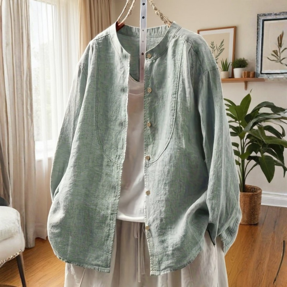 Women’s Vintage Button Front Casual Blouse