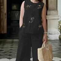 Women’s Embroidered Spring Summer Two Piece Set