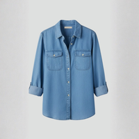 Women’s Denim Shirt with Button Front