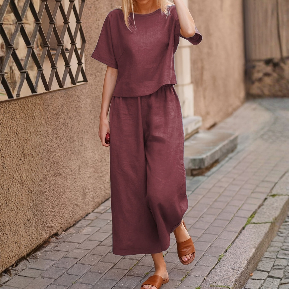 Women’s Elegant Casual Loose Shirt and Pants Set