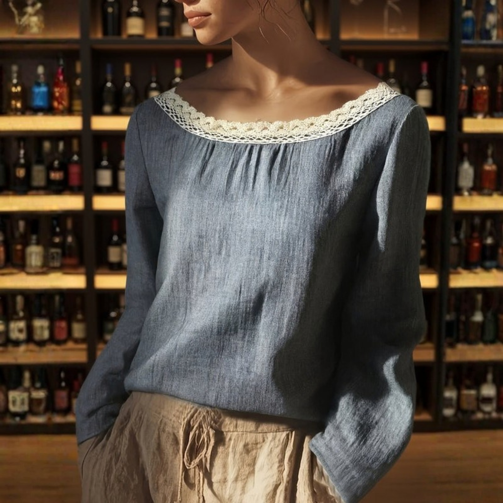 Rebecca | Women’s Literary Style Long Sleeve Casual Top