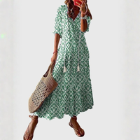 Boho Vintage V-Neck Summer Dress