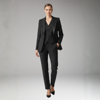 Women’s Three Piece Suit Set with Straight Trousers