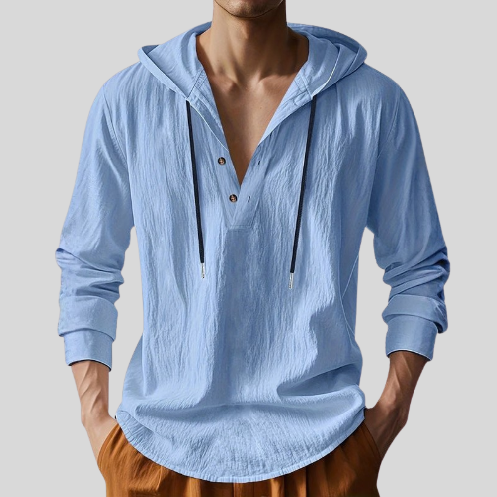 Martin | Men’s Hooded Long Sleeve Casual Shirt