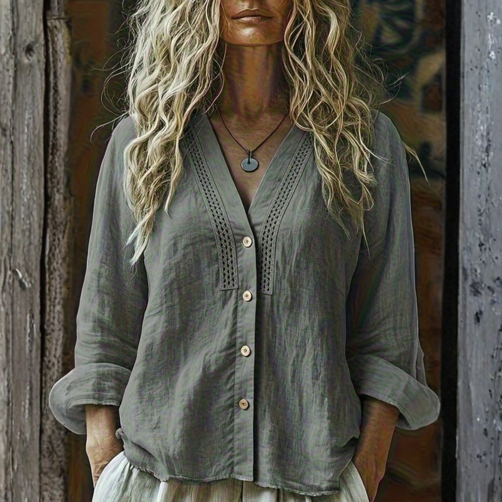Women’s Bohemian V-Neck Casual Blouse