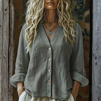 Women’s Bohemian V-Neck Casual Blouse