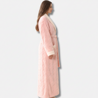 Soft Flannel Hooded Bathrobe for Warmth and Comfort