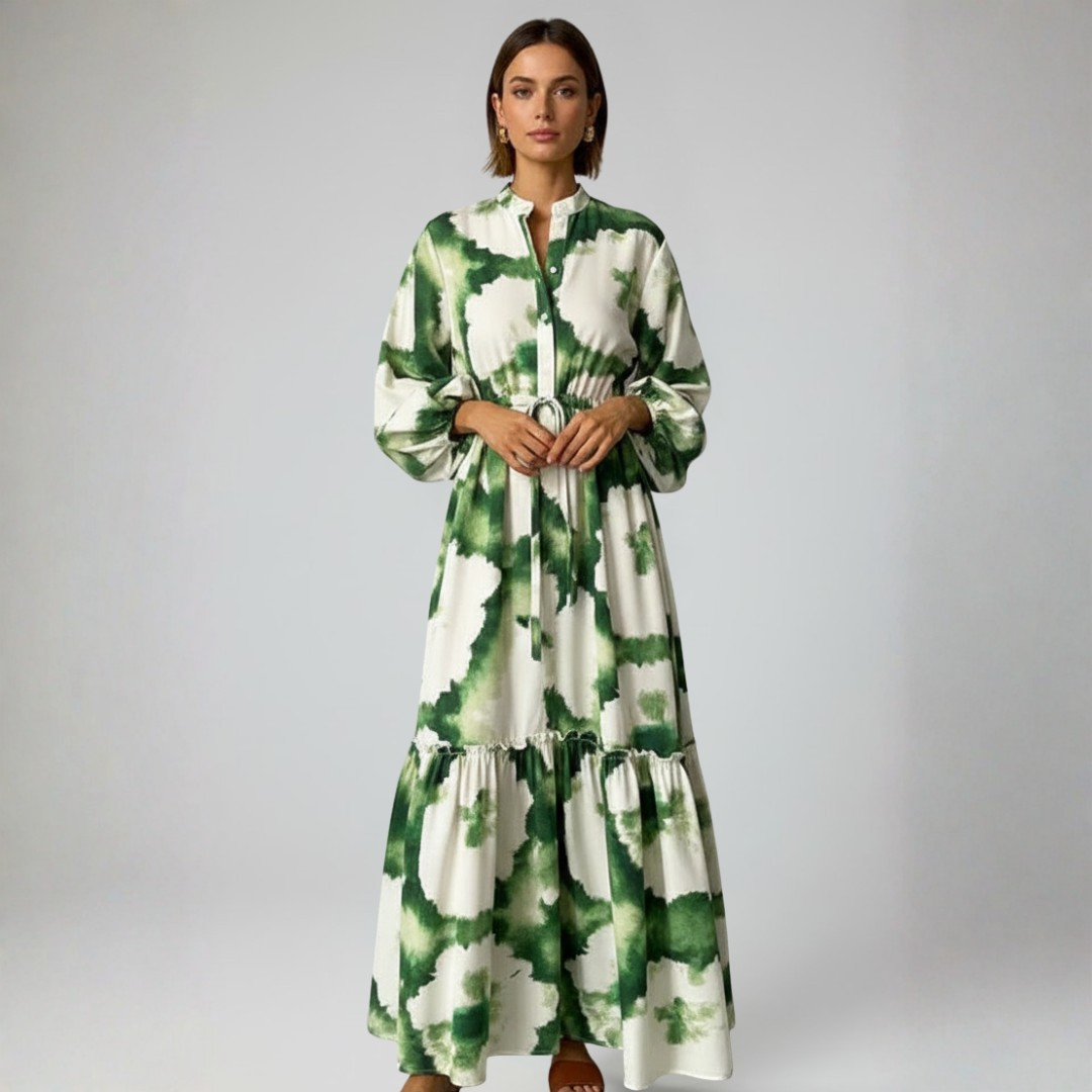 | Women’s V-Neck Long Sleeve Maxi Dress