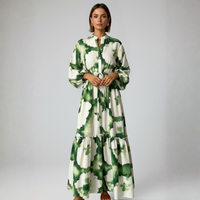 | Women’s V-Neck Long Sleeve Maxi Dress