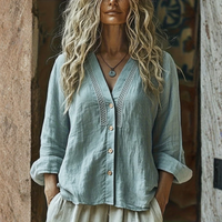 Women’s Bohemian V-Neck Casual Blouse