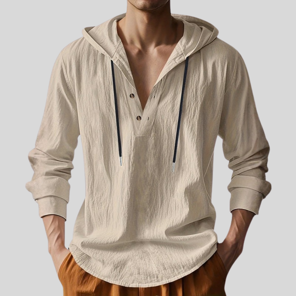 Martin | Men’s Hooded Long Sleeve Casual Shirt