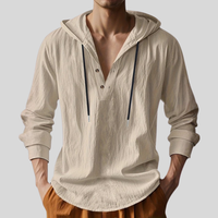 Martin | Men’s Hooded Long Sleeve Casual Shirt