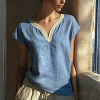 | Women’s Bohemian V-Neck Summer Blouse