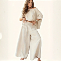Women’s Casual Off-Shoulder Long Sleeve Top and Pants Set