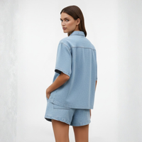 Women’s Denim Two Piece Set with Shorts