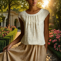 | Women’s Elegant Vintage Lace Collar Blouse