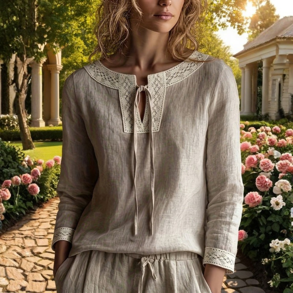 Olivia | Women’s Vintage Lace Collar Long Sleeve Blouse