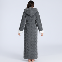 Soft Flannel Hooded Bathrobe for Warmth and Comfort