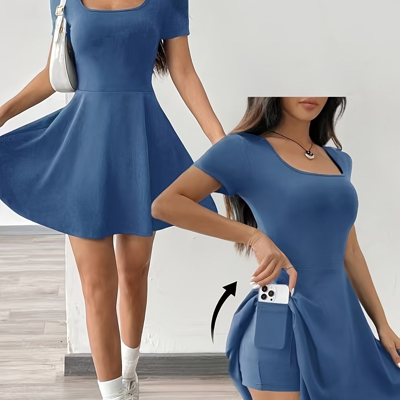 Contemporary Bodycon Dress with Sharp Cut