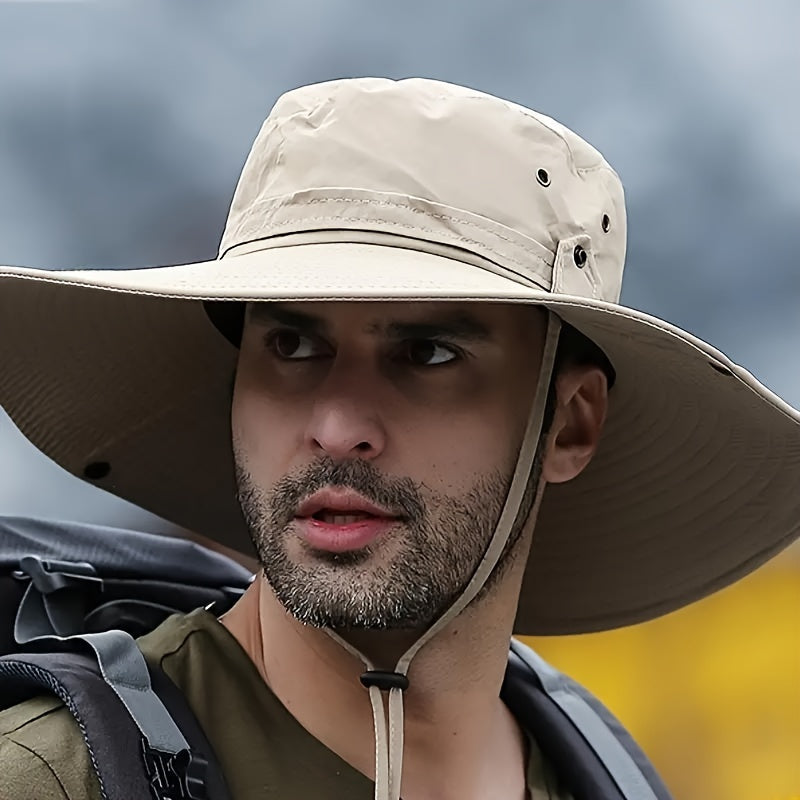 Breathable Outdoor Wide Brim Buckle Sun Hat