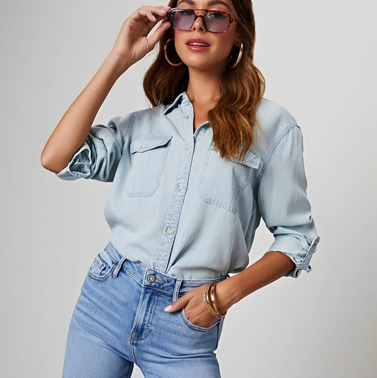 Women’s Classic Long Sleeve Denim Shirt