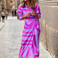 Women’s Collared Wrap Midi Dress