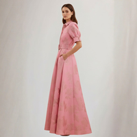 | Floral Maxi Dress with Waist Belt